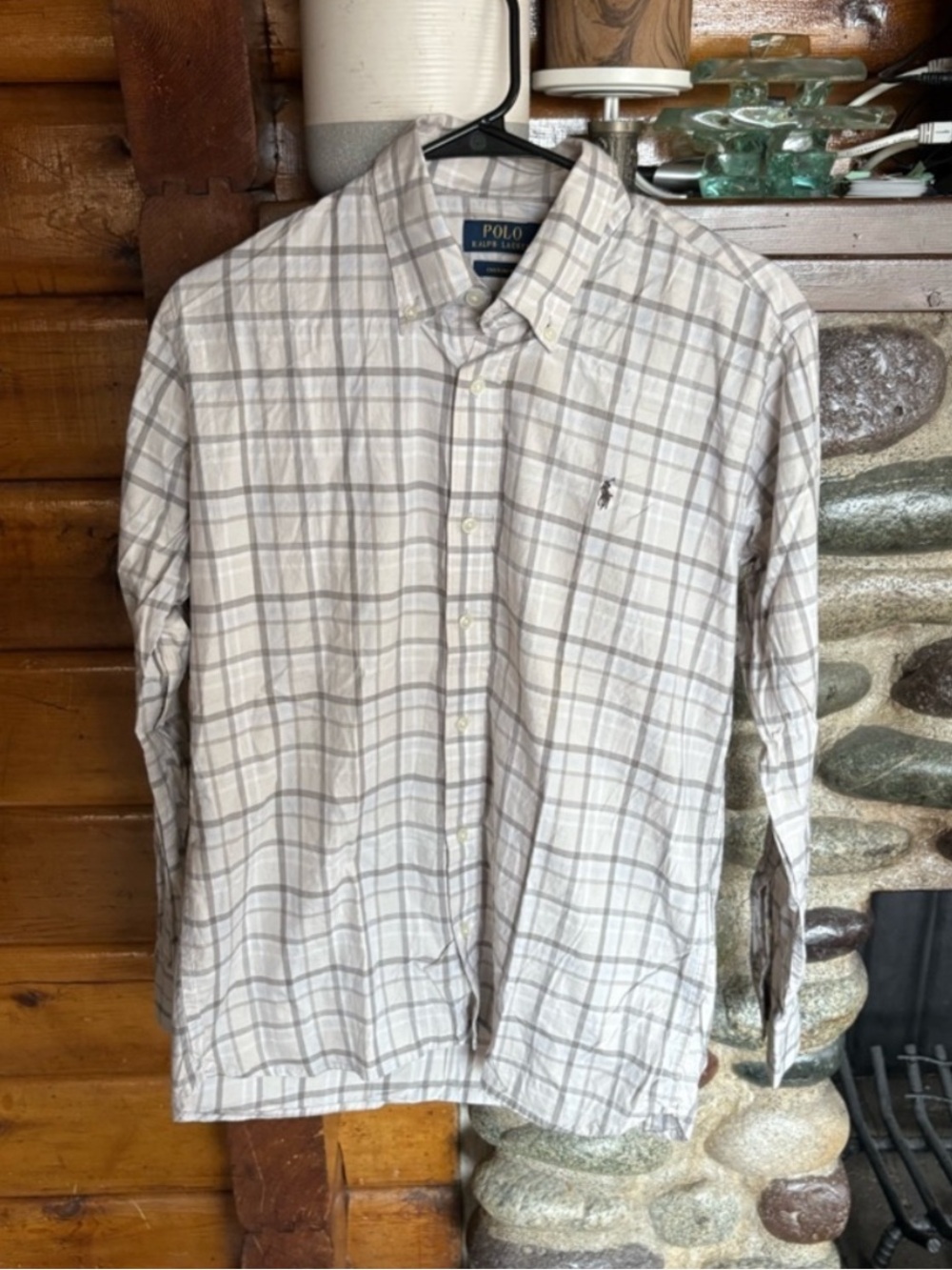 Polo Ralph Lauren Custom Fit Plaid Cotton Shirt Men’s Large
